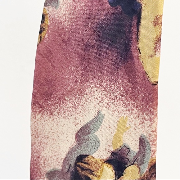 Guy Laroche Cherub Print Men’s Silk Tie Wedding - Picture 6 of 8